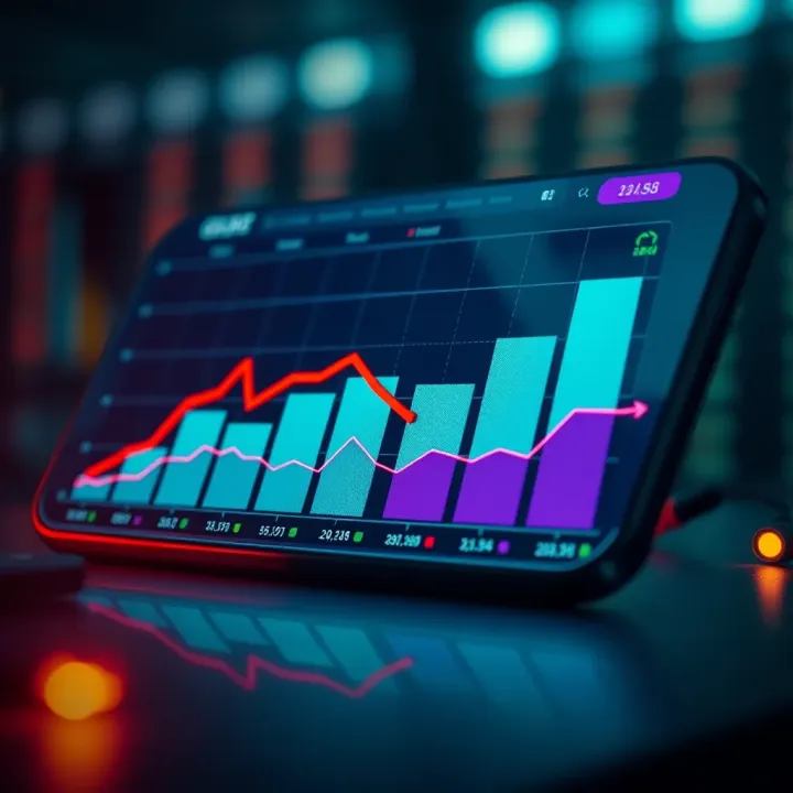 Graph showing trading app usage trends and security features in Indian market
