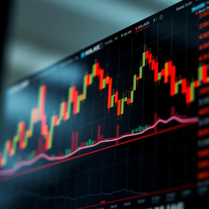 Chart depicting a bearish engulfing candlestick pattern signaling potential market reversal