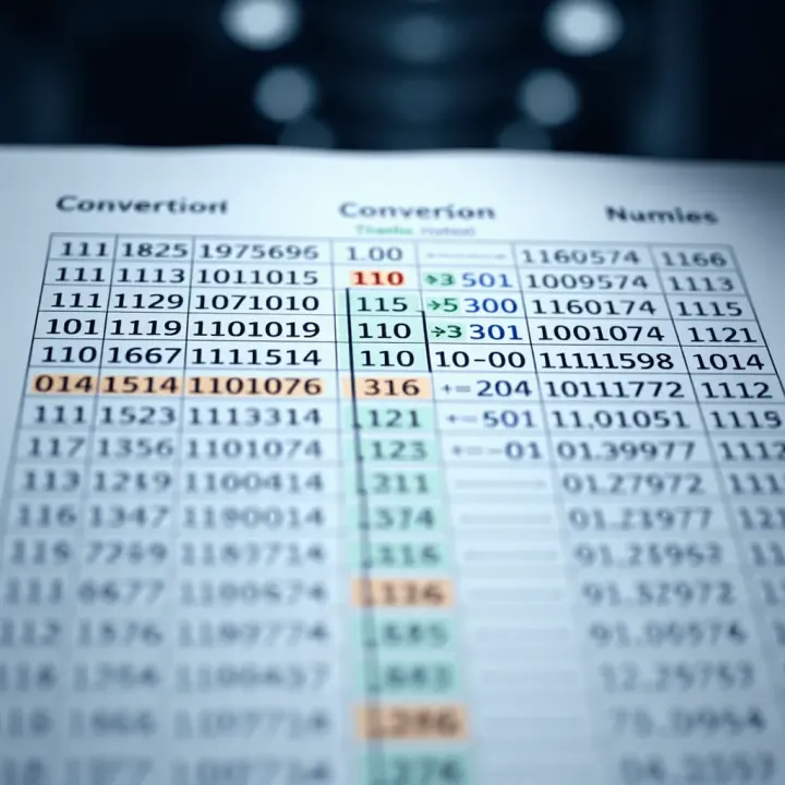 Conversion Between Binary and Decimal Number Systems Chart showing conversion methods between binary and decimal number systems