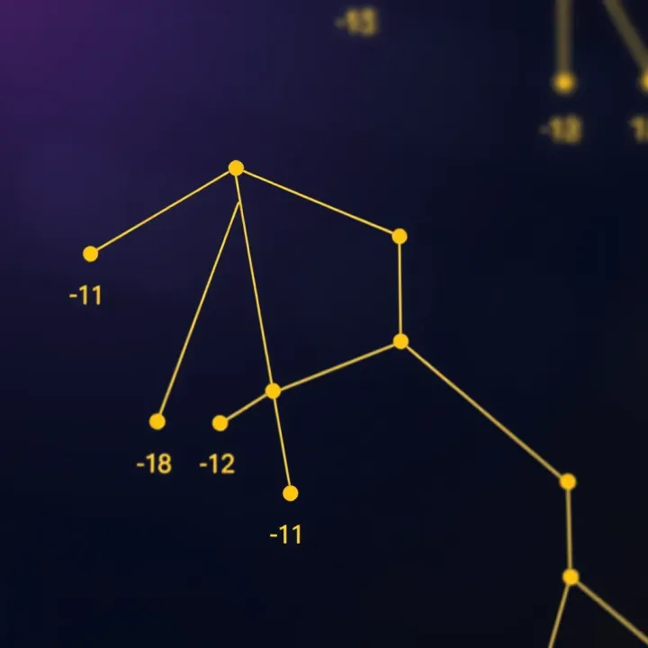 Diagram showing different binary tree structures highlighting node connections and configurations