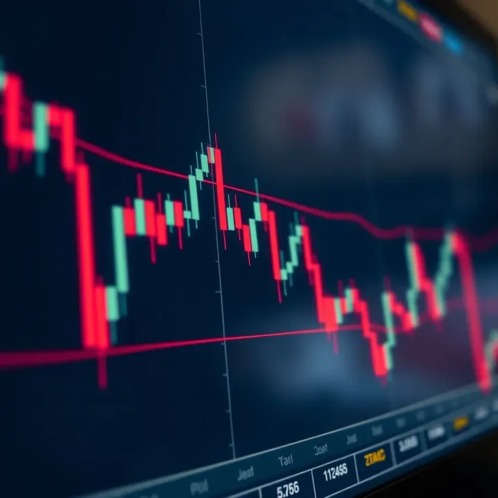 Chart illustrating bearish candlestick pattern signaling potential market decline