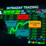 Diagram showing different charges involved in intraday trading including brokerage, taxes, and exchange fees