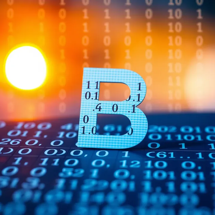 Diagram illustrating the transformation of letters into binary code using ASCII encoding