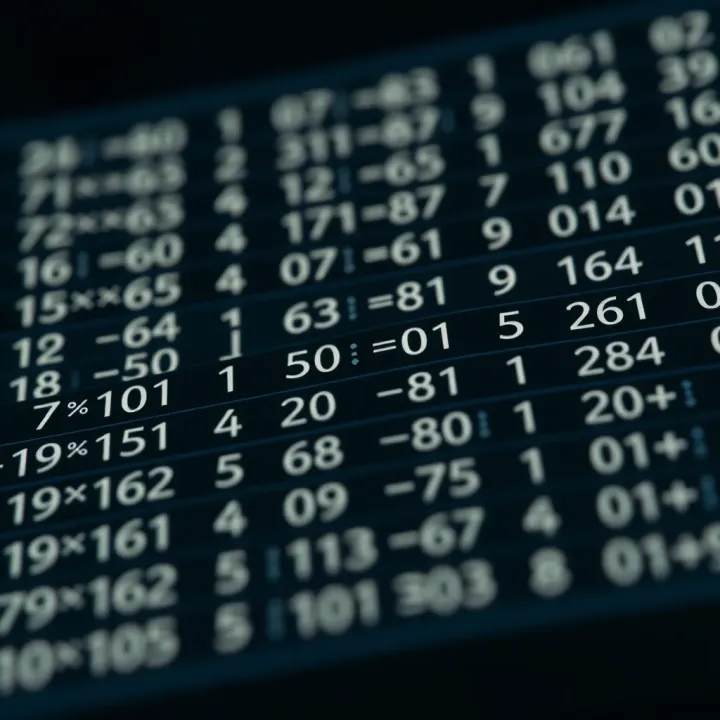 Illustration of binary multiplication table highlighting bitwise operations