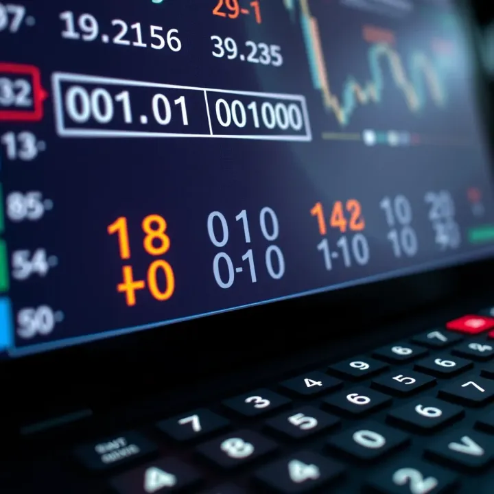 Screenshot of a digital tool displaying the division of binary numbers with input fields and result display